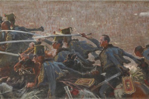 panorama siedmiogrodzka atak węgierskich huzarów z pułku wilmosa i koburga